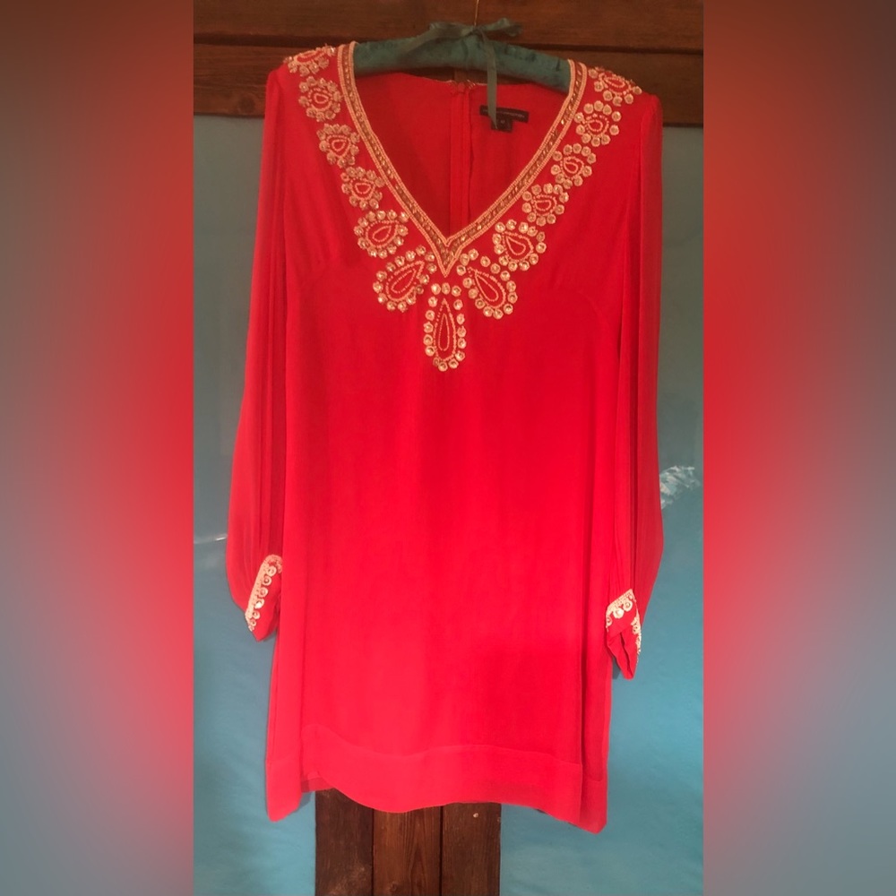 Coral cocktail dress